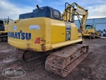 Used Komatsu Excavator in yard for Sale,Back of used Excavator for Sale,Front of used Komatsu Excavator for Sale